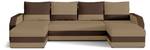 Ecksofa MARIO Beige - Braun