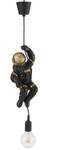 Hängelampe Affe Astronaut Figur Schwarz Schwarz - Gold - Kunststoff - 16 x 37 x 19 cm