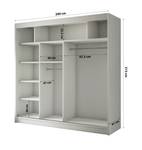 Kleiderschrank Schlafzimmer Keula Braun - Tiefe: 200 cm