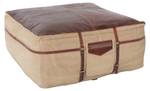 Sitzpouf XXL cm 90x40x90 Braun/Beige