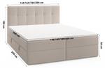 Boxspringbett Cognet Royal Braun - Breite: 144 cm