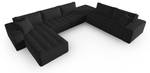 modulares U-Formsofa MIKE 8 Sitzplätze Schwarz