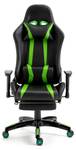 Gaming Chair mit Fußraste Schwarz - Grün