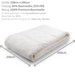 Bettdecke LUXURY BEDDING, Baumwolle Weiß - Textil - 228 x 3 x 246 cm