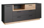 Sideboard Synnax 3 Grau - Holz teilmassiv - 189 x 80 x 40 cm