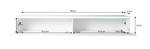 Lowboard BARGO 180cm Anthrazit mit LED Grau - Holzwerkstoff - 180 x 34 x 32 cm