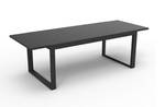 Table de jardin extensible alu verre Gris - Métal - 90 x 75 x 260 cm