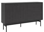 Sideboard OLAR Esche Schwarz Dekor - Schwarz