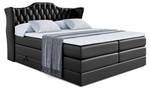 Boxspringbett VILA KING Hochglanz Schwarz - Breite: 200 cm