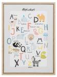 Bedruckte Leinwand ALPHABET Metall - 2 x 40 x 30 cm