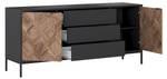 Buffet bas MIALINE Noir - Bois manufacturé - 49 x 83 x 185 cm