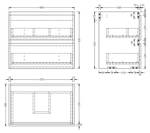 Badschrank Unterschrank Y-22XACB Weiß - Breite: 60 cm