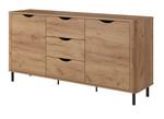 Commode SANTI 2D3S Beige - Bois manufacturé - Matière plastique - 163 x 80 x 40 cm