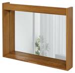 Teak-Wandspiegel M75 Braun - Glas - Holzart/Dekor - Holz teilmassiv - 100 x 77 x 14 cm