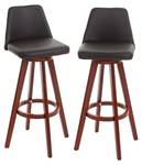 2x tabouret de bar C43 (lot de 2) Marron