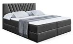 Boxspringbett ERNINA Hochglanz Schwarz - Breite: 120 cm - H3