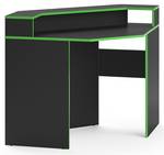 Computertisch Kron 90cm Schwarz/Grün 90 x 90 cm