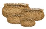 Panier à plantes Gourdon (Lot de 4) Marron - Fibres naturelles - 31 x 17 x 31 cm