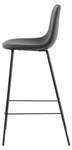 Tabouret de bar POLE BS 1NOS Noir - Matière plastique - Cuir synthétique - 42 x 105 x 43 cm