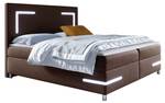 Boxspringbett Delos LED Braun - Breite: 202 cm