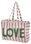 Strandtasche Love Beige - Textil - 73 x 49 x 37 cm