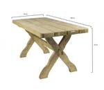 170cm Provence Holz-Gartentisch