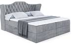 Boxspringbett VILA Hellgrau - Breite: 200 cm - H4