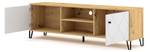 Meuble tv BILBAO RTV183 2D Beige - Blanc