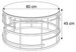 Couchtisch LAVINIO Gold - Holzwerkstoff - 80 x 45 x 80 cm