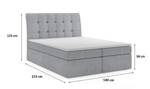 Boxspringbett BRUNOS 140 cm Mono84 Grau