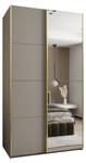 Armoire Lux 3 Beige - Doré - Largeur : 130 cm