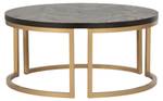 Table basse SEVILLE CT90 Noir - Bois massif - Bois/Imitation - 90 x 40 x 90 cm