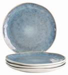 Speiseteller Frozen (4er Set) Blau - Keramik - 28 x 1 x 28 cm