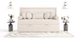 Boxspringbett Luvi Beige - H3 - Tiefe: 90 cm