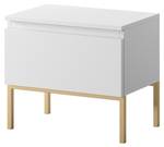 Table de chevet BEMMI Blanc - Bois manufacturé - 8 x 42 x 32 cm