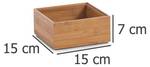 Ordnungsbox, Bamboo 15 x 15 x 7 cm Braun - Bambus - 15 x 7 x 15 cm