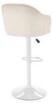 Tabouret de bar CARSTEN Blanc - Textile - 51 x 113 x 52 cm