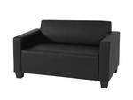 2er Sofa Lyon Kunstleder Schwarz