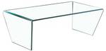 Table basse verre trempé pieds inclinés Verre - 120 x 40 x 60 cm