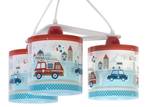 Kinder Deckenleuchte Police Blau - Rot - Kunststoff - 20 x 20 x 20 cm