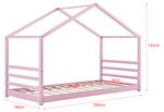 Lit Cabane Vardø avec Matelas Rose foncé