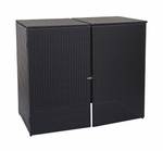 2er-Mülltonnenverkleidung E25 2x120l Schwarz