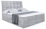 Boxspringbett BRUGO Hellgrau - Breite: 160 cm - H4