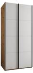 Armoire Lux 1 Noir - Imitation chêne - Blanc - Largeur : 110 cm