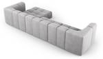 modulares Ecksofa SERENA 5 Sitzplätze Hellgrau