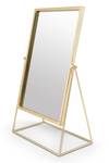 Spiegel auf Ständer Gold - Metall - 17 x 56 x 17 cm