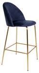 Barhocker Laust 2er Set Blau - Gold