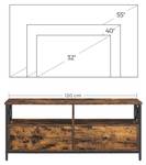 TV-Schrank Santiago Braun - Holzwerkstoff - 40 x 50 x 120 cm