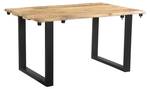 Table LORE Mangue massif Marron - Bois massif - Bois/Imitation - 90 x 77 x 140 cm