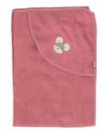 GOTS Kapuzenbadetuch Pink - Textil - 100 x 1 x 100 cm